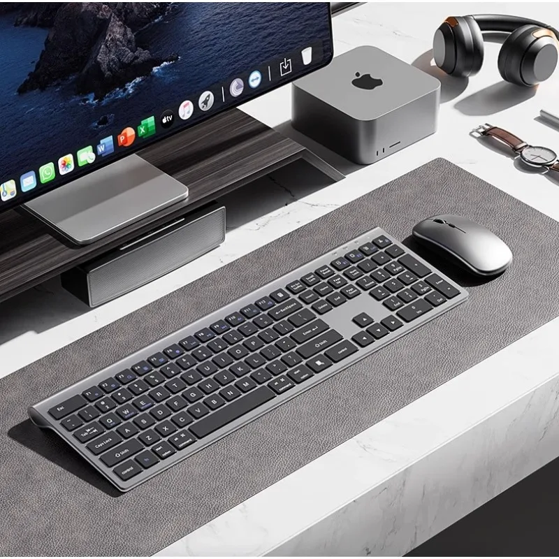 Bluetooth wireless keyboard and mouse set, laptop iPad tablet external unlimited, full keyboard and mouse office silent