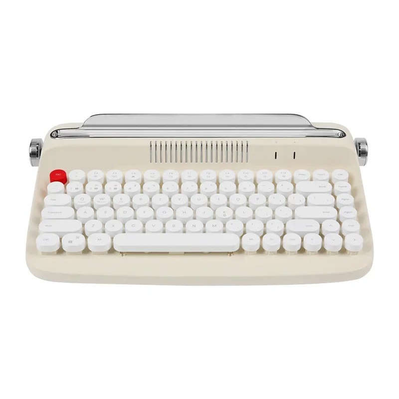 Bluetooth Wireless Keyboard B303 Office Typewriter Tablet with Stylish Retro Round Keycaps