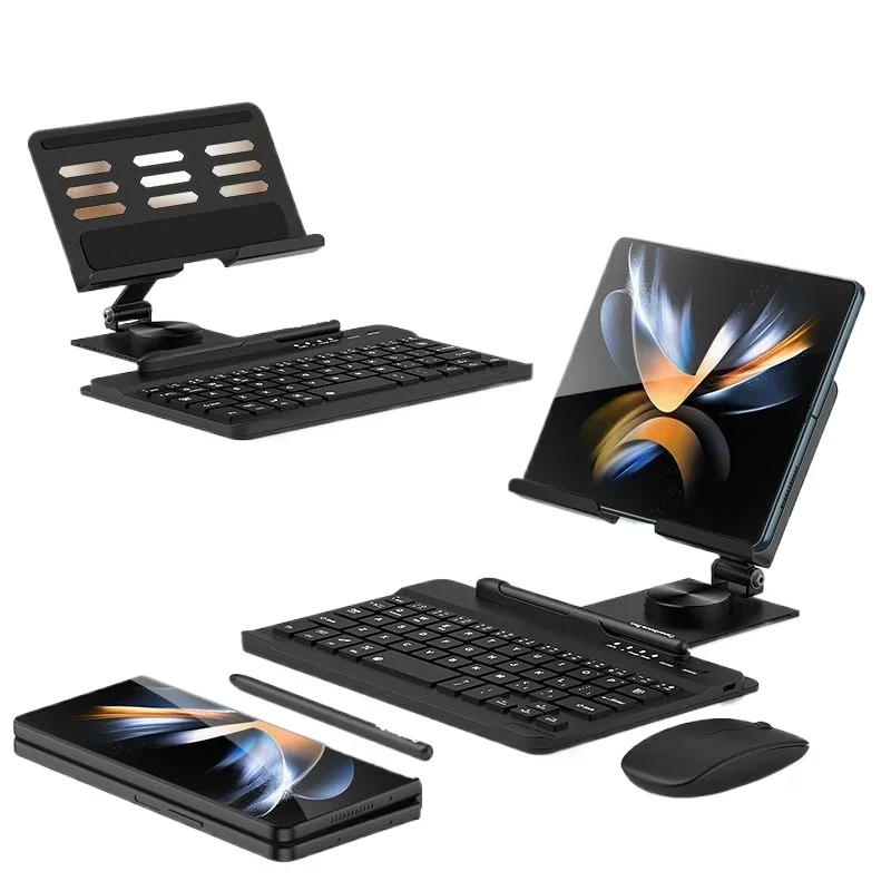 Suitable for folding screen mobile phone ipad tablet universal magnetic keyboard bluetooth mouse rotating bracket mobile office