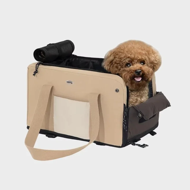 Portable luxury pet car seat, pet tote bag, soft and dust-free fashion pet co-pilot pad, for cat and dog car travel accessories