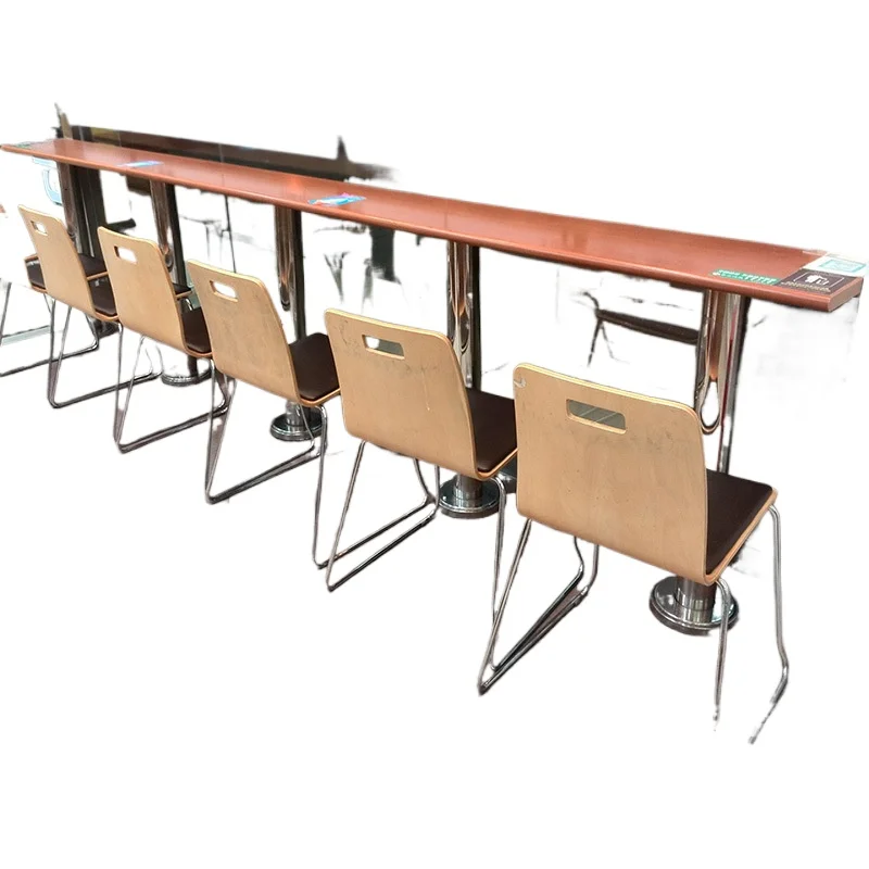 Simple wall bar table fixing bracket, fast food restaurant coffee milk tea shop stainless steel table partition high tripod