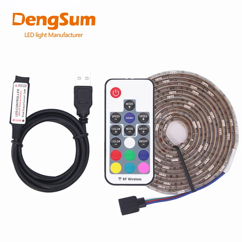 USB LED Strip Lamp 2835SMD DC5V Flexible LED Light Tape Ribbon 1M 2M 3M 4M 5M HDTV TV Desktop Screen Bias Lighting
