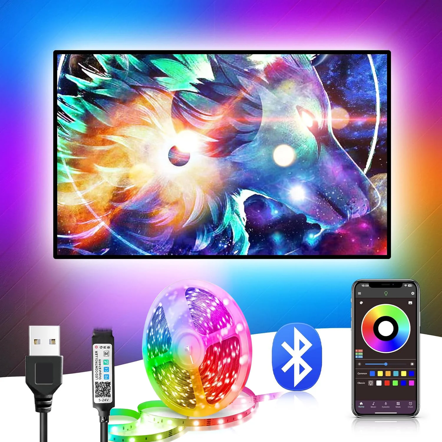 RGB Led Strip Lights 5m 10m 20m 30m USB Led Light APP Control Music Sync Flexible Ribbon Luces Led Diode Tape for Room Decoratio