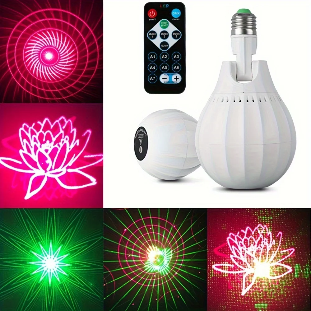 Disco Ball Party Lights Sound Activated Strobe Light E27 LED Dj Stage Lighting That Sync with Music, Indoor Room Birthday Rave O
