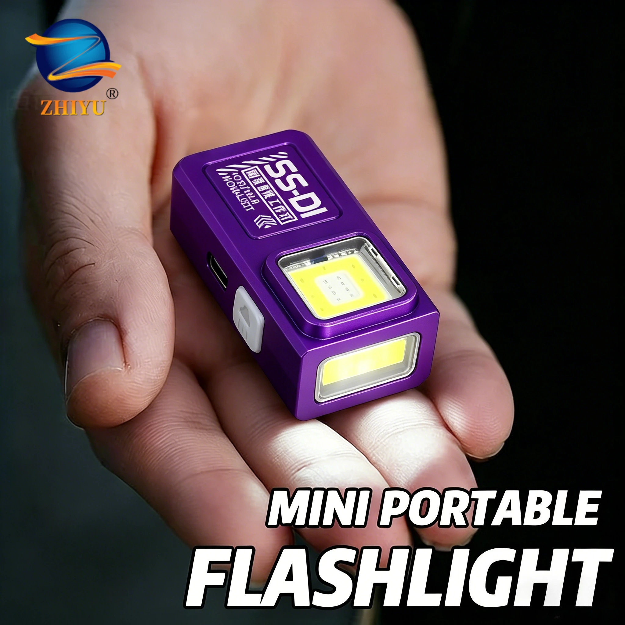 Mini COB LED Flashlight USB C Rechargeable Powerful Work Light  with Clip Magnet Waterproof EDC Camping Walking Pocket Lamp
