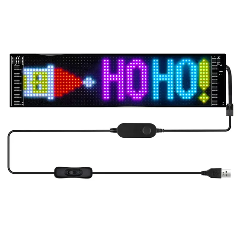 Programmable Flexible LED Matrix Panel Light Scrolling Animation Text Display Bluetooth Car Shop Bar Light Festival Advertising