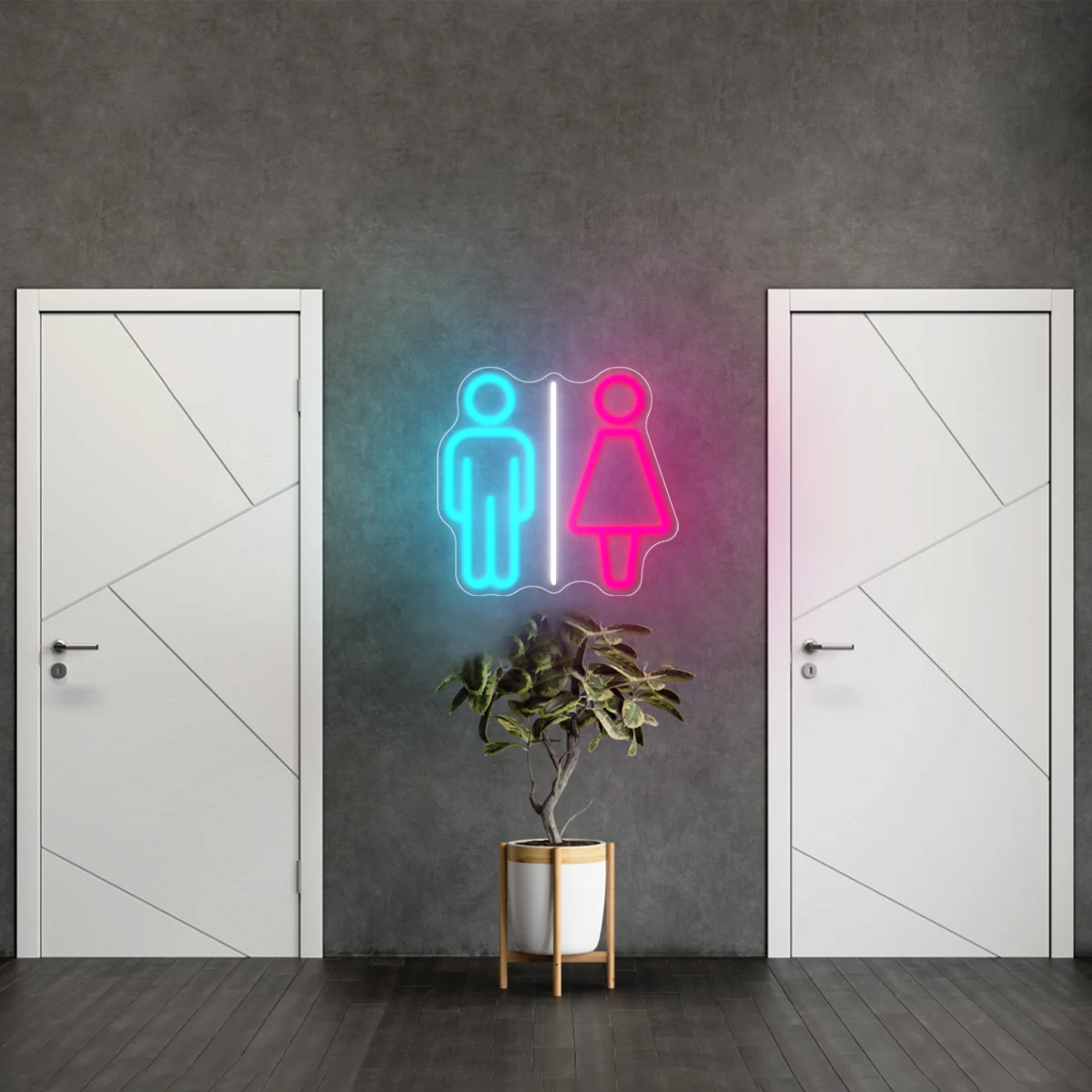 LED Neon Sign for Bathroom Entrance, Toilet,Party Bar Gaming LED Light, Store Hangs, Home Club Wall Decor, Washroom Entrance