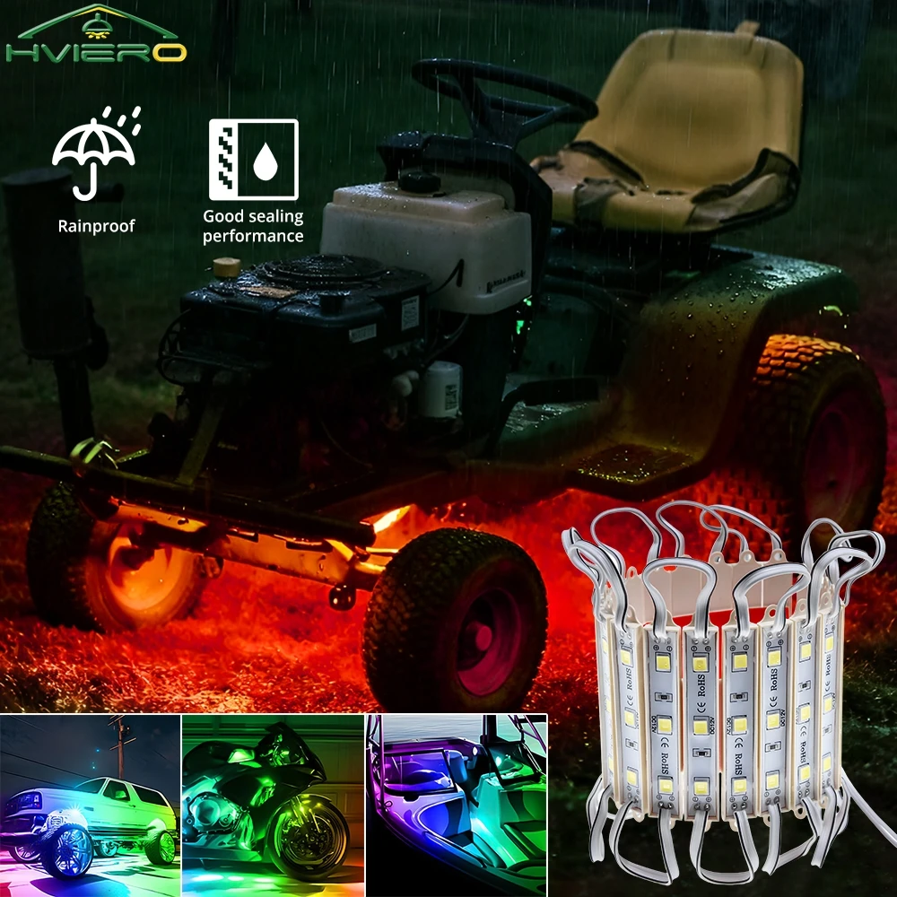 20Pcs LED Module Lights Box SMD 5050 Patch IP65 Waterproof 12V RGB Super Backlight Advertising Signs Decoration Landscapes Lamps