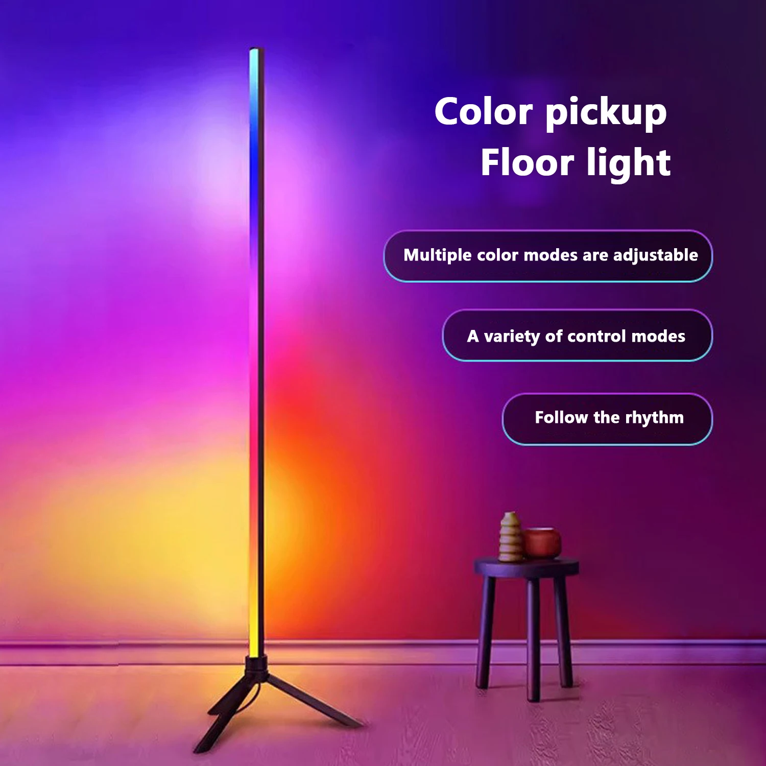 Floor Lamp 5V RGB IC 120CM Suitable For Bedroom Gaming Room Decorative Wall Corner Ambient Light Fast Delivery