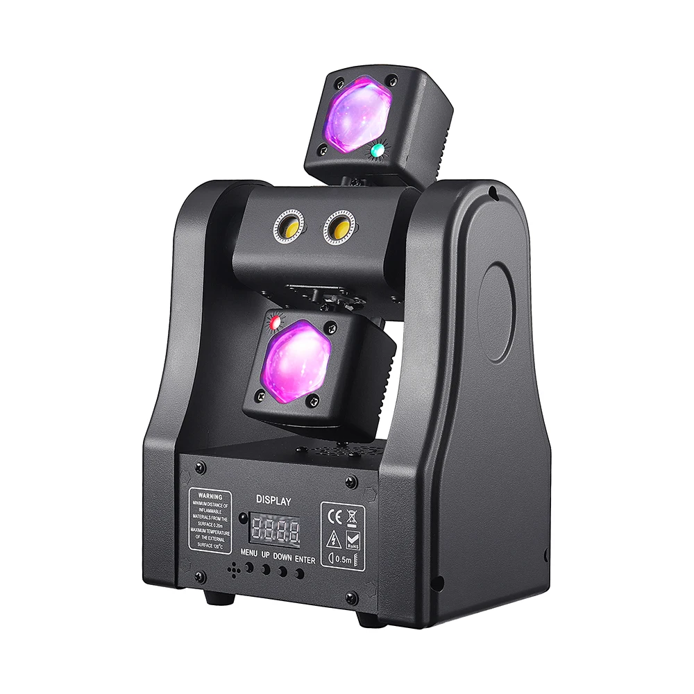 48W Mini Moving Head Beam Light Remote Control LED Beam Strobe Party Light DMX512 Sound Activated DJ Disco Stage Effect For Club
