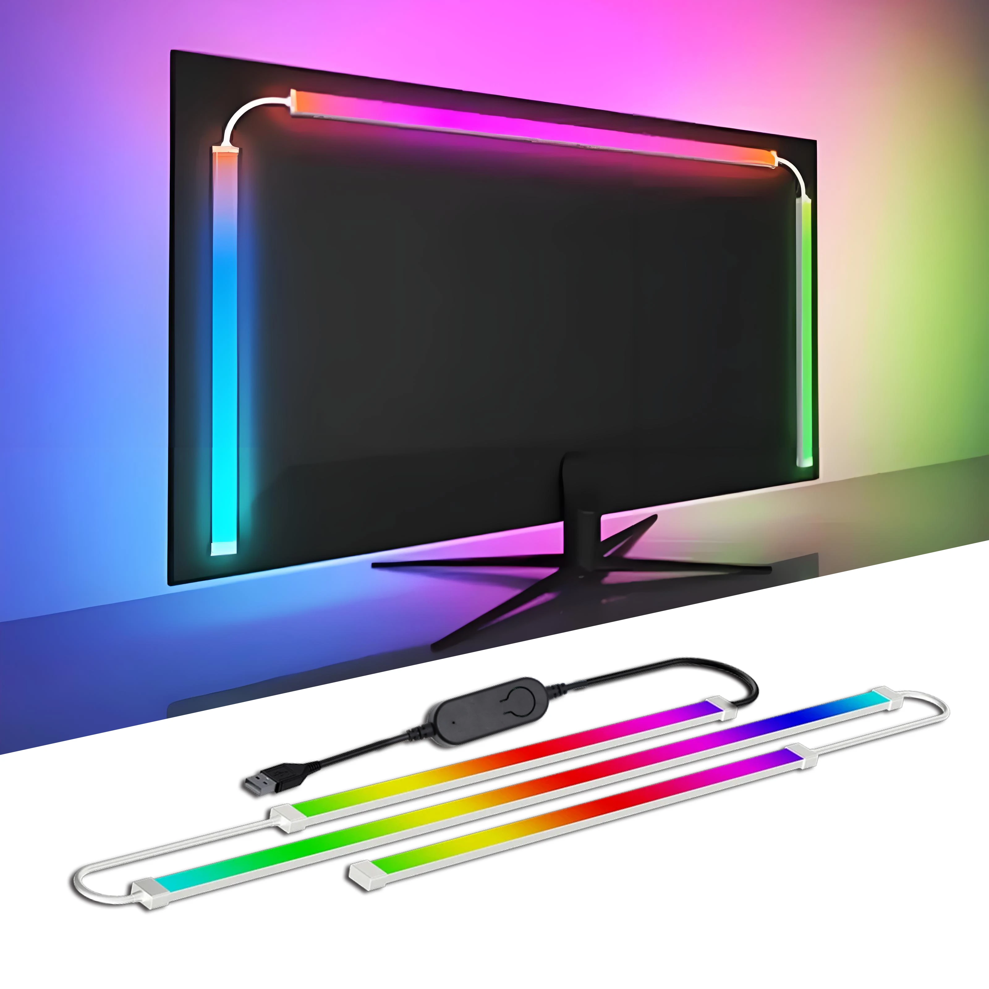 Ambient Gaming Lights Strip RGB Light PC USB 5V Smart Game Room Atmosphere Decor Screen Sync LED Backlight