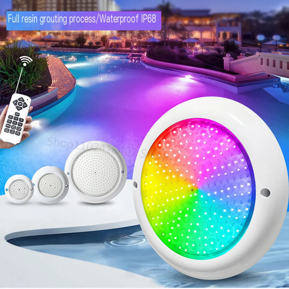 IP68 Waterproof DC12V 18W RGB LED Pool Light,12W 35W 25W Underwater Spotlight for Indoor/Outdoor Swimming Pools,Fountains&Ponds