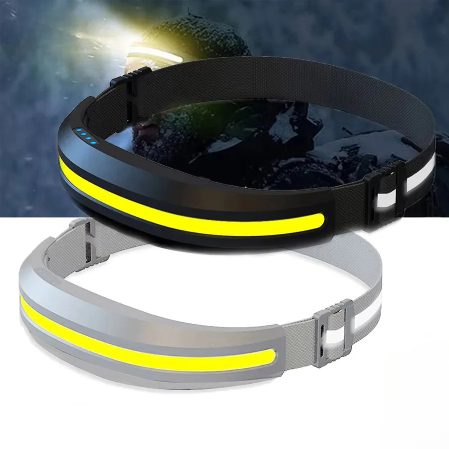 D2 Outdoor LED Headlamp USB Rechargeable Headlight COB LED Beads 5 Lighting Modes White and Red Head Torch Light Fishing Lights