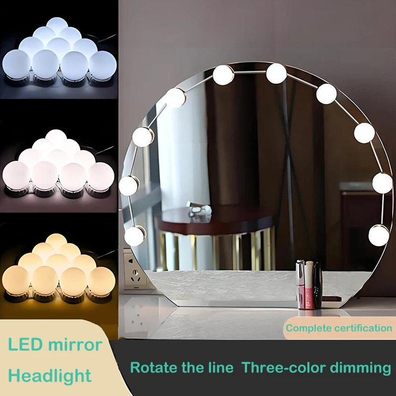 LED Makeup Mirror Light Detachable USB Bulbs Professional Power Cosmetic Mirror Lamp Dressing Table Vanity Lights