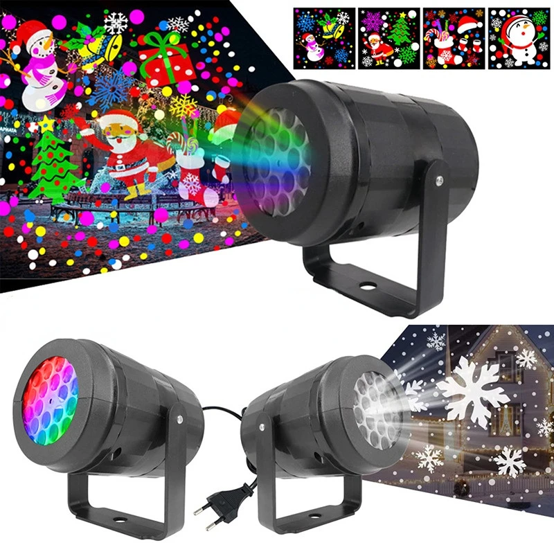LED Stage Lights Christmas Projector Outdoor  Holiday Led Projection Lamp Waterproof Xmas Decor Snowflake christmas lights