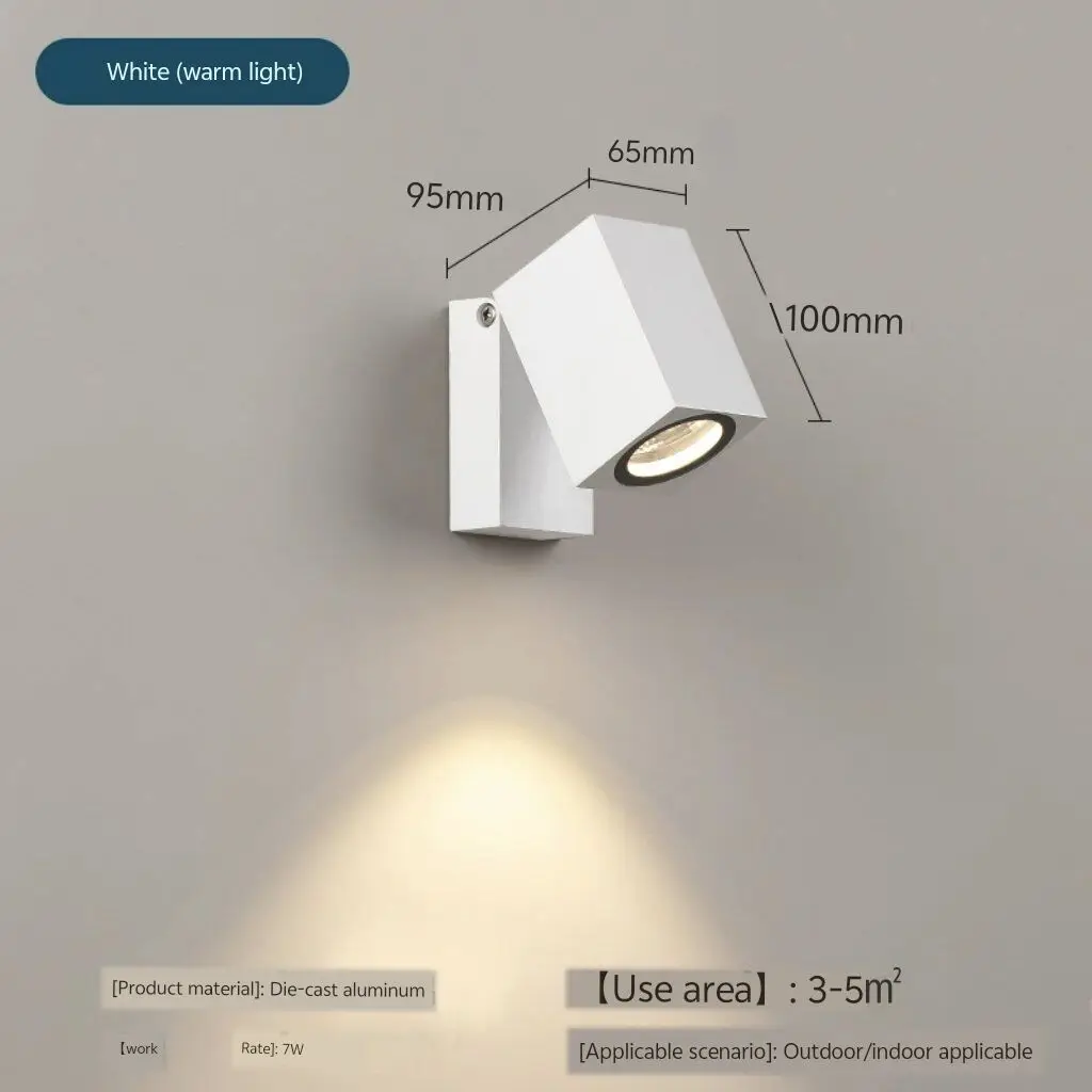 Outdoor foldable and adjustable angle LED wall lamp, adjustable waterproof wall lamp, doorpost courtyard exterior wall lamp