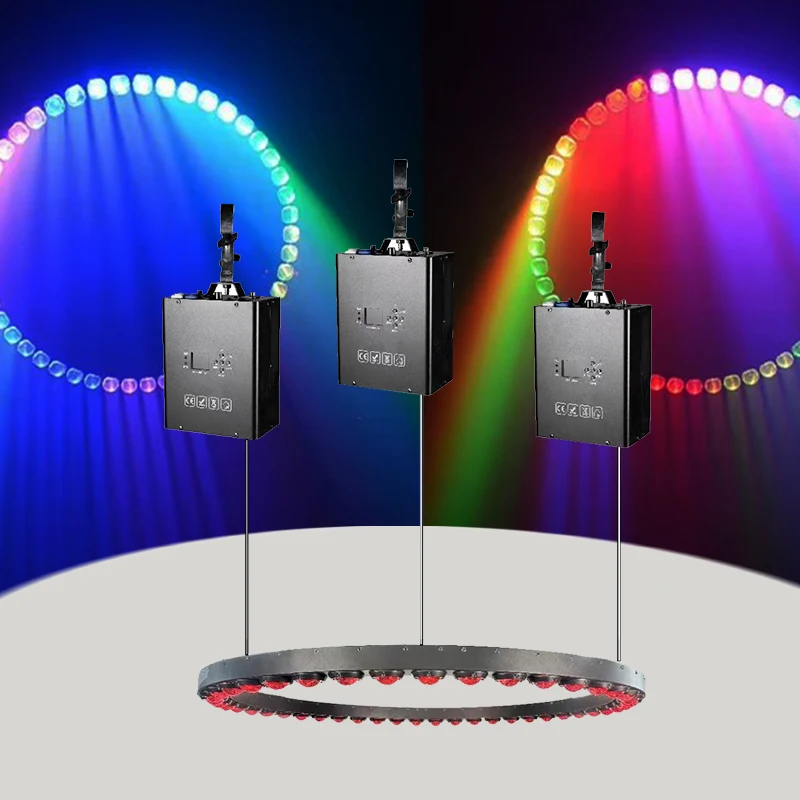 Professional Stage Lighting Lighting New Kinetic Led Ring Lifting Dmx With Kinetic Lighting Winch System Celling Disco Lights