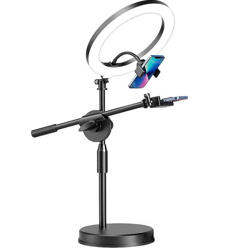 Hot Ring Lamp Desktop Stand Lighting Professional Live Broadcast Fill Light For Nail Art With Tripod LED Ring Light Phone Holder