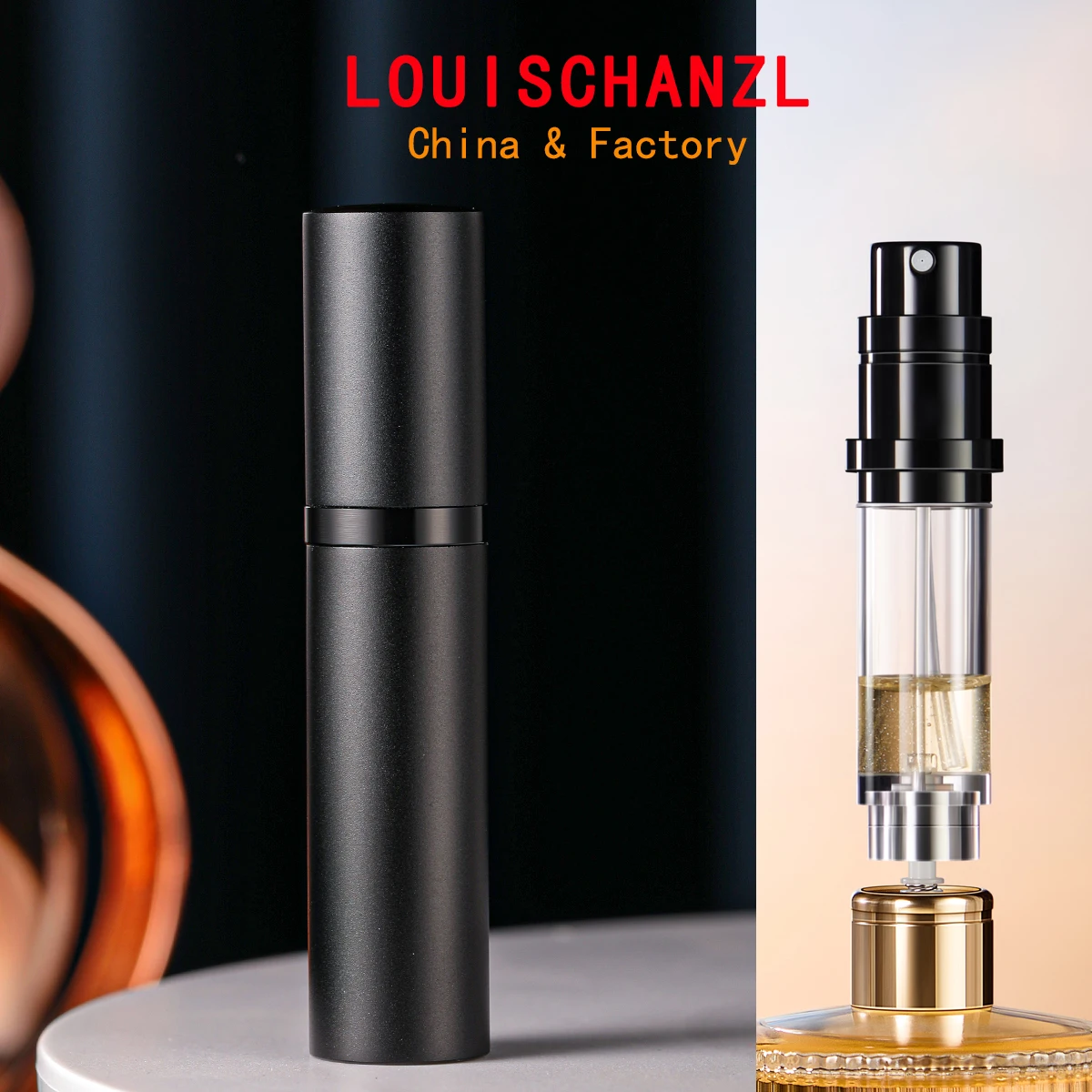 Louischanzl 5ml Mini Bottom Filling Perfume Spray Dispenser Bottles Cosmetic Refillable Spray Atomizer Portable Liquid Container