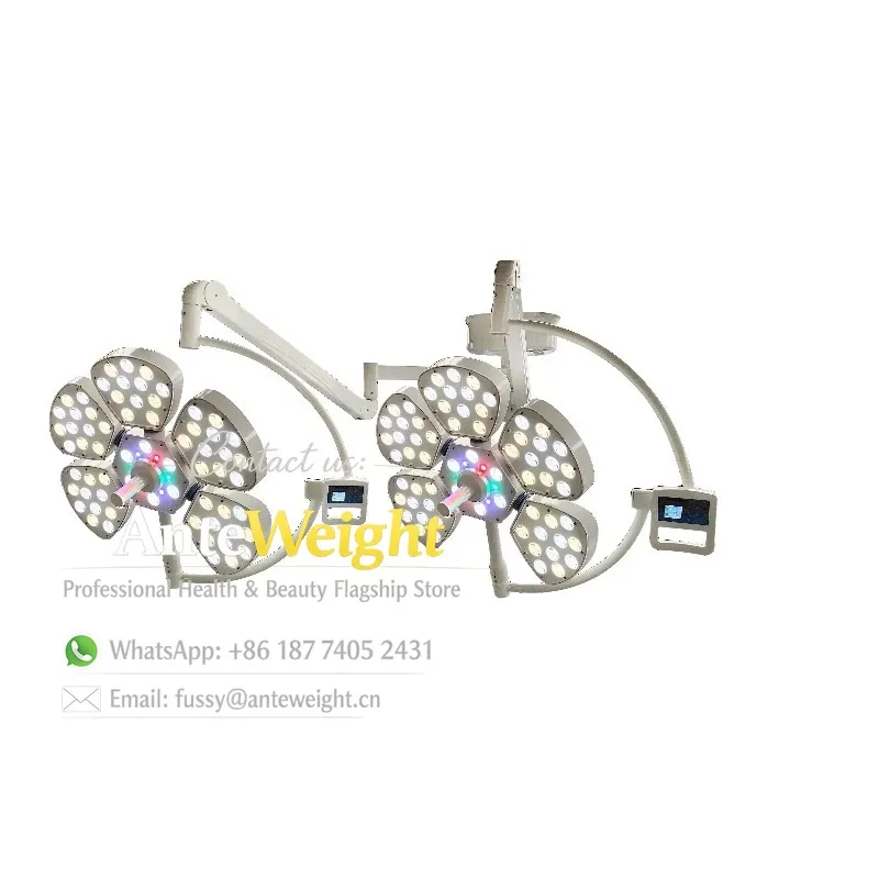 Hospital Medical Surgical Lighting LED Shadowless Lamp Electric Portable 5 Petals Ceiling/Wall Mounted Adjustable 2026
