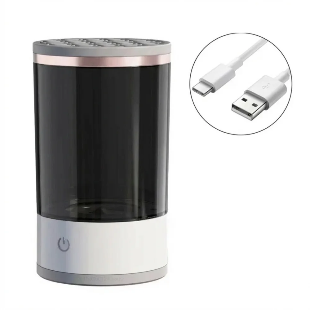 New USB Electric Makeup Brush Cleaner 3 in 1 Portable Makeup Brushes Drying Rack Automatic Quick Dry Brush Cleaning Machine