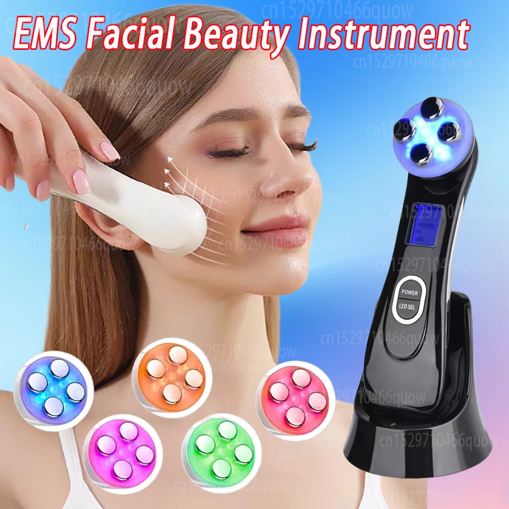 EMS microcurrent Face Lifting Device Red Light Skin Rejuvenation V Face Massager Double Chin Lift Up Facial Beauty Instrument