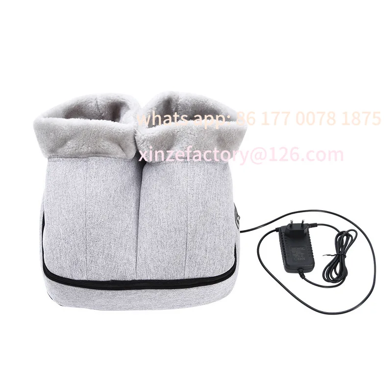 Customizable Heated Massage Boots Foot Warmer Winter High Top Indoor Home Electric Foot Warmer Massage Shoes