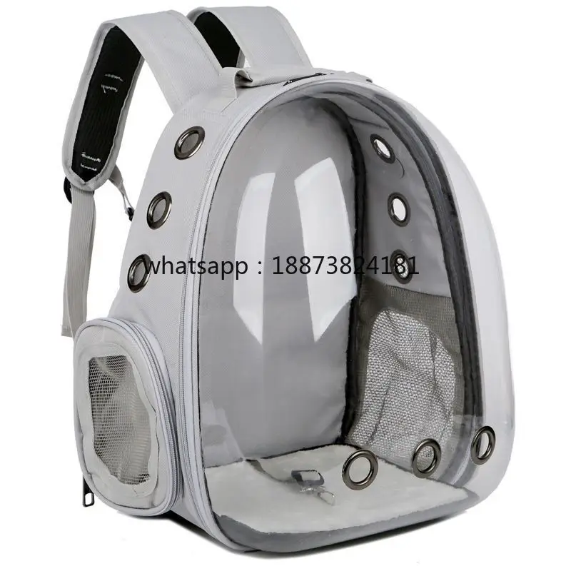 Luxury Portable Transparent Pet Travel Carrier Bag Ventilated Cat Dog Backpack Breathable Cat Veterinary  fast