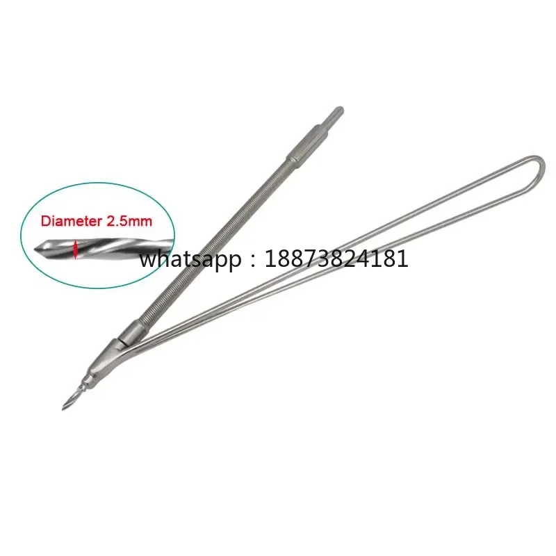 Drill Bits Guider Flexible Drill Bit with Sleeve Drill Guide Orthotic Surgical  2.5mm pet fast shipping