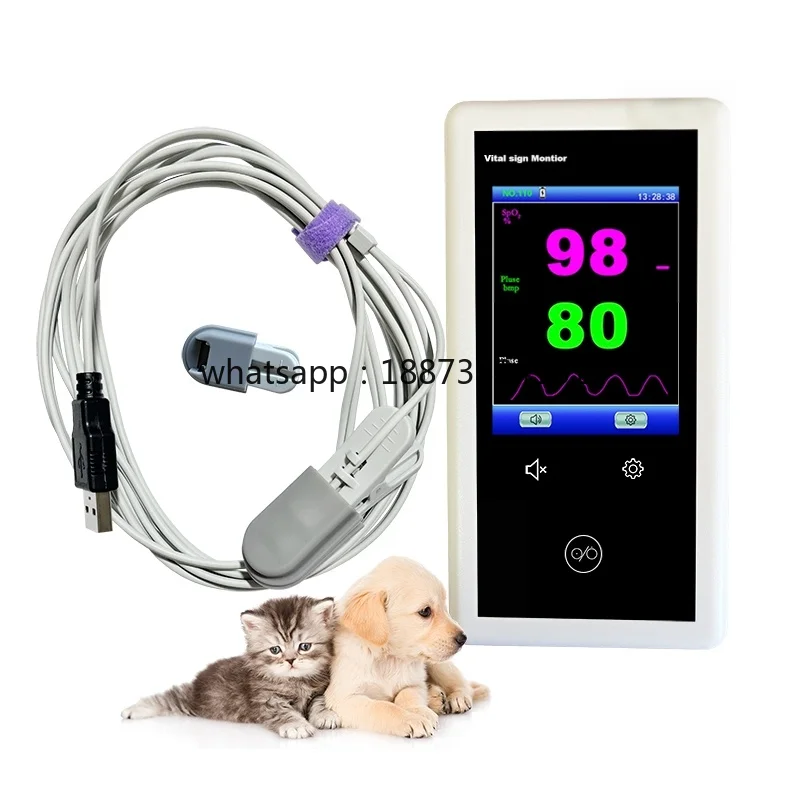 CE Approved Veterinary Pulse Oximeter Handheld Animal Oxygen and Heart Rate Pet Probe for Dogs Cats  fast shipping