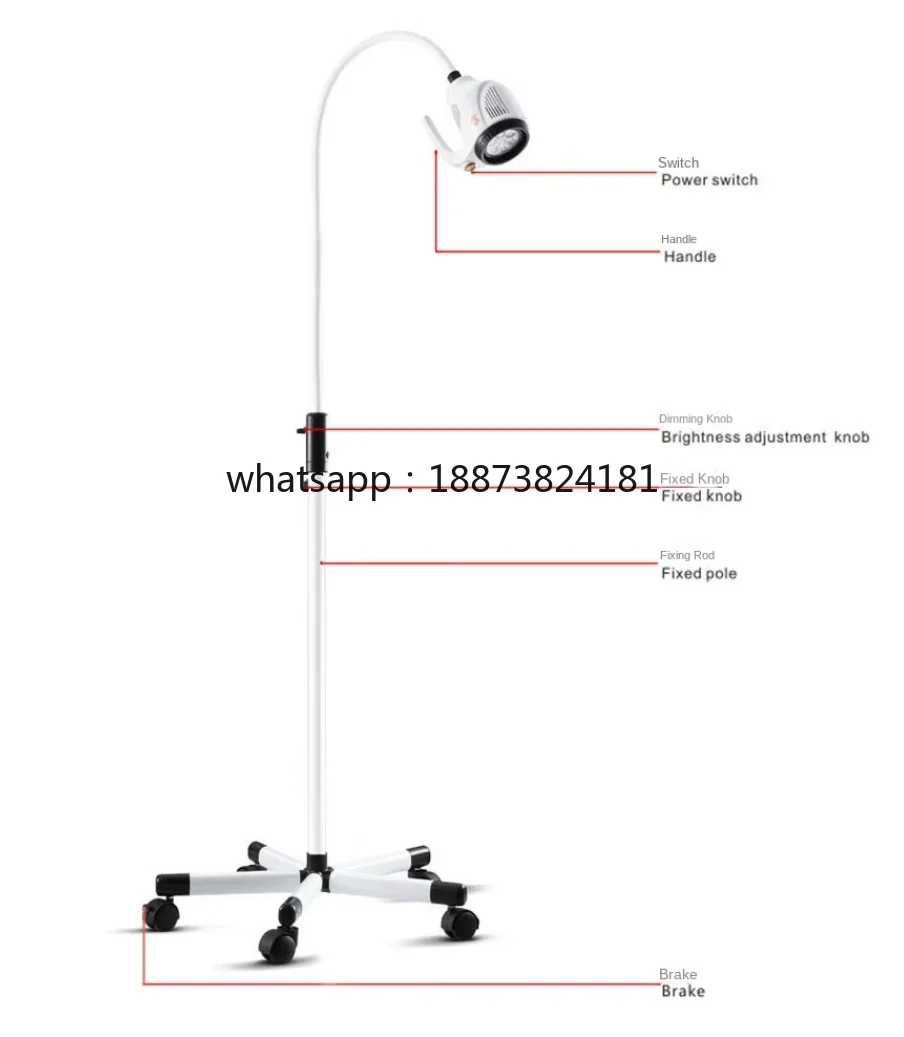 LED Medical Examination Light Mobile Surgical Lamp Operation Theatre Light Adjustable Surgical Light fast shipping