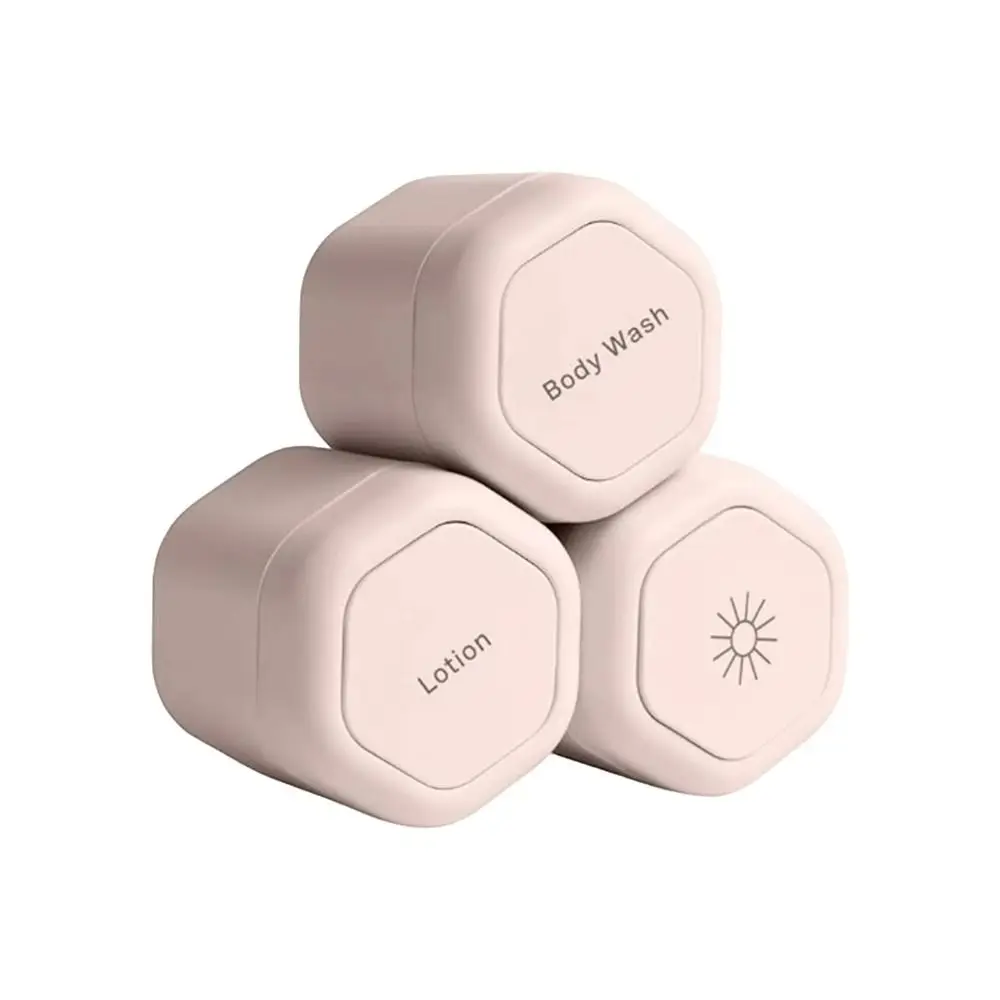 3Pcs Empty Sample Jars Travel Containers with Lids Refillable Magnetic Travel Capsules Leak Proof Makeup Accessories