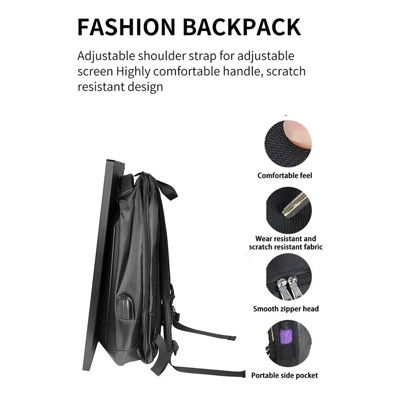 4G Support Advertising Backpack Human Walking Lcd Display With Battery Power Digital Signage Billboard Backpack
