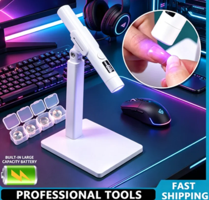 Hot Professional Nail UV LED Lamp Removable Desk With Display Rechargeable Portable Mini Nail Dryer Stand UV Lamp For Nails Art