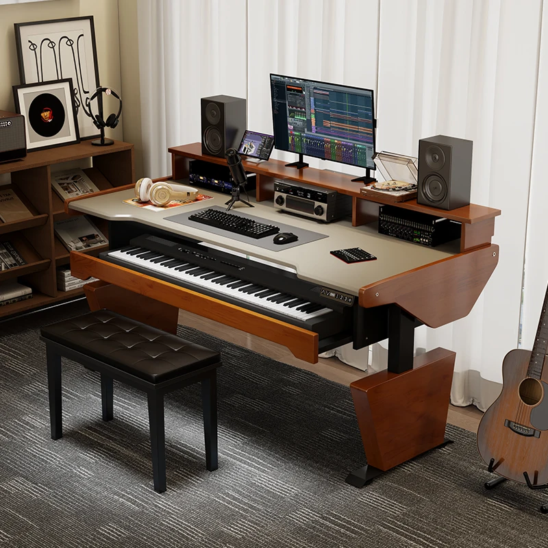 Electric Height-Adjustable Digital Piano Desk Keyboard Desk Music Production Workstation Recording Studio Music Production Desk