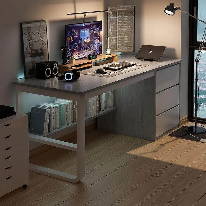Decoration Computer Office Desk Gaming Design Luxury Standing Wooden Office Desk Display Modern Tavolo Commercial Furniture