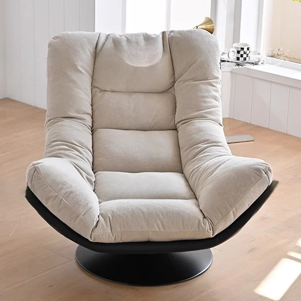 Living Room Elbow Support Chair White Back Lumbar Ergonomic Reclining Chair Reading Meditation Swivel Fauteuil Salon Decoration