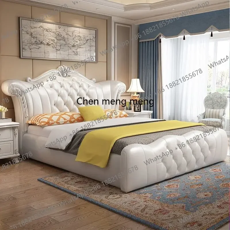 White Hotel Bed Creative Decoration Cloud Italian Fashion Comfortable Ergonomic Bed Professional Camas De Casal Home Decor