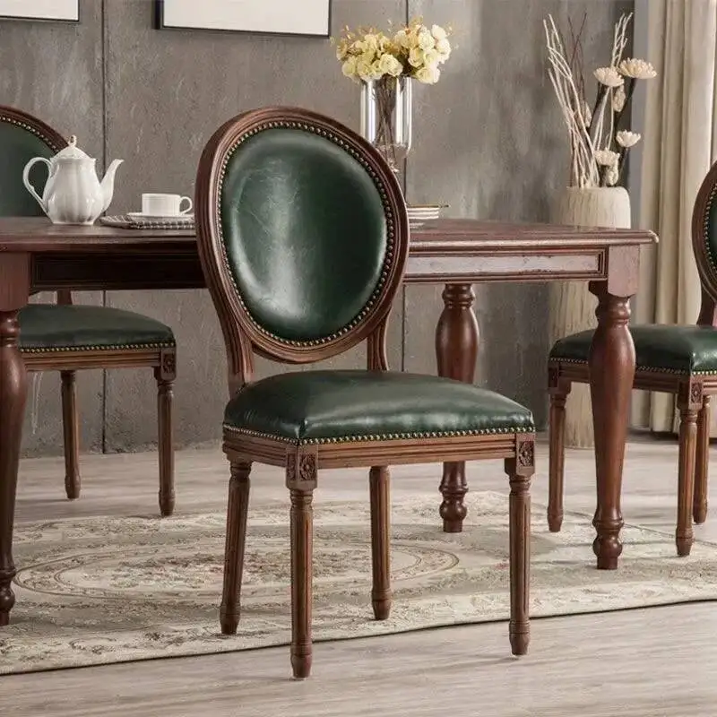 Chair Room Anti Dining Gravity Furniture Clearance Sale Items For Home Decor Wood European Armrest Leather Beautiful Ergonomic