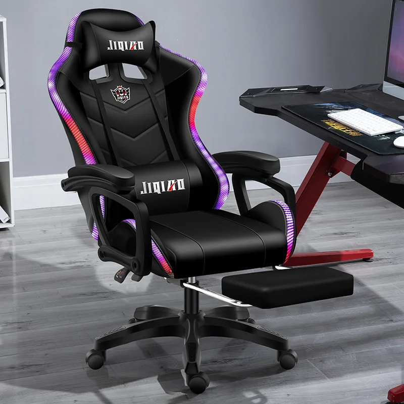 Rgb Silla Gamer Gaming Chair Cheap Prices Adjustable Office Recliner White Massage Gaming Chair with Lights and Speakers