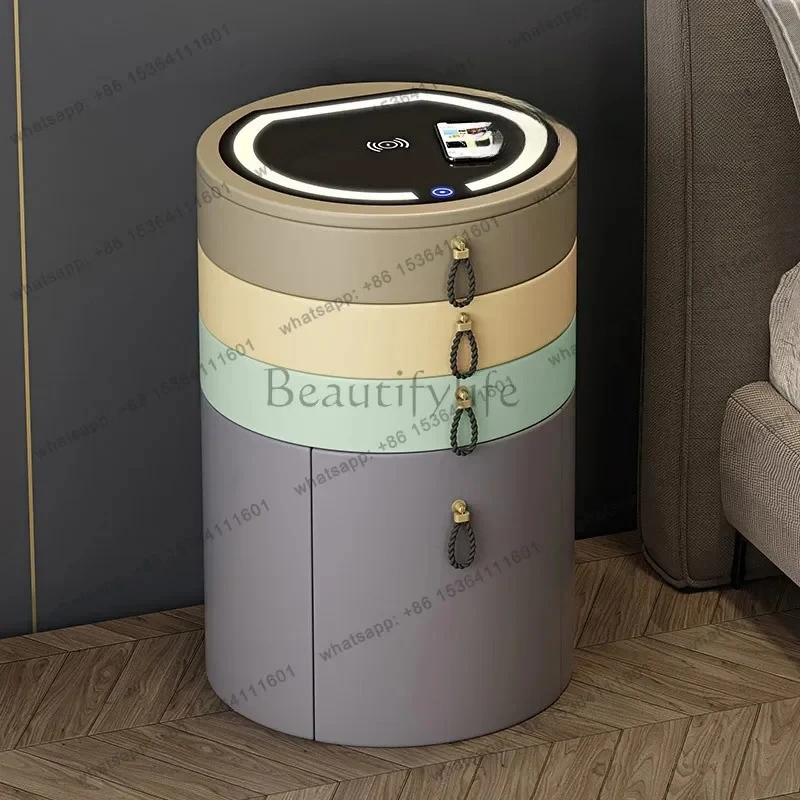 D06leather lint Dresser storage cabinet integrated cabinet Dressing table Makeup vanity Equipped with Bluetooth speaker stool LE
