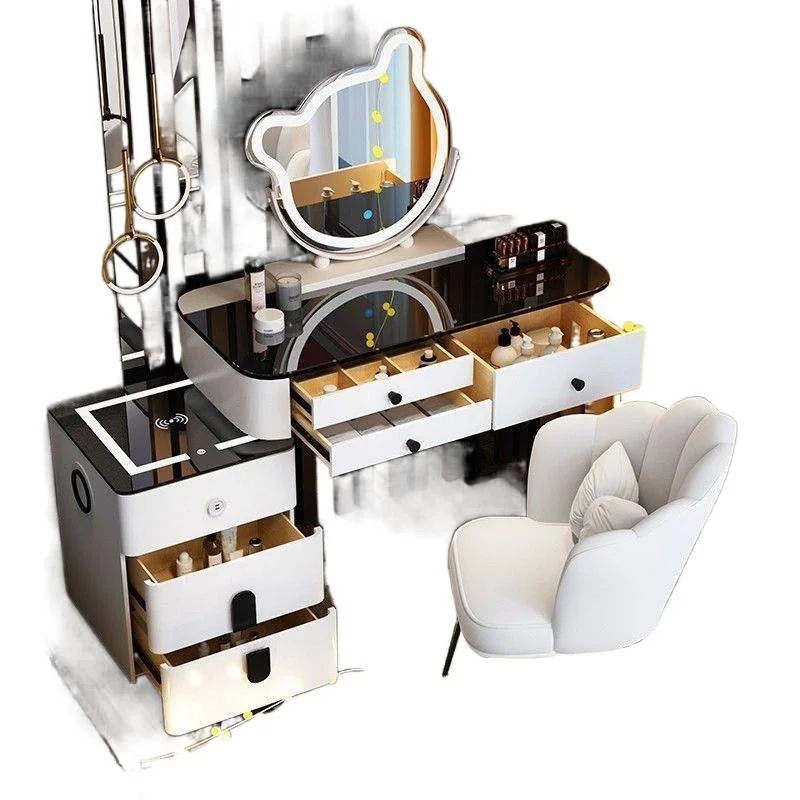Bluetooth wireless charging bedroom dresser simple multi-functional integrated makeup table