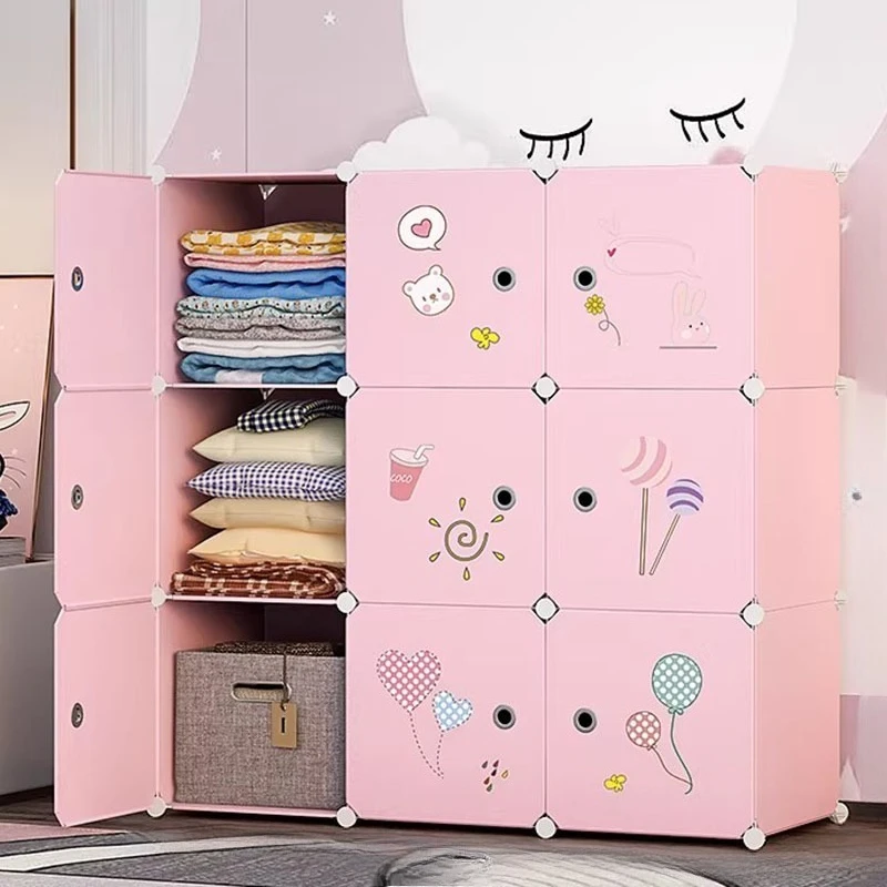 Organizer Storage Closet Minimalist Display Makeup Cheap Modular Small Display Wardrobe Foldable Armable Muebles Salon Furniture