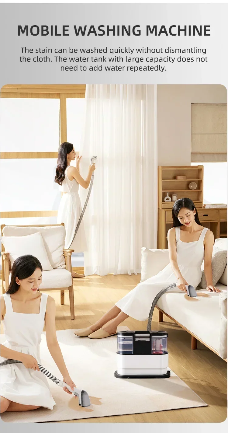 NEW JESUN Professional Small Wet and Dry Vacuum Carpet Washing Cleaner Machine Fit for Car Sofa