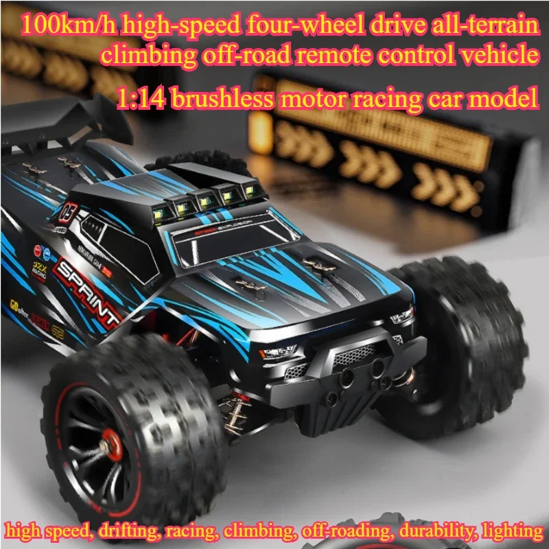 100km/h High-speed 4WD Rc Cars,1:14 Brushless Motor Climbing Off-road Rc Truck,Remote Control Car Model,funny Gift,Toys for Boys