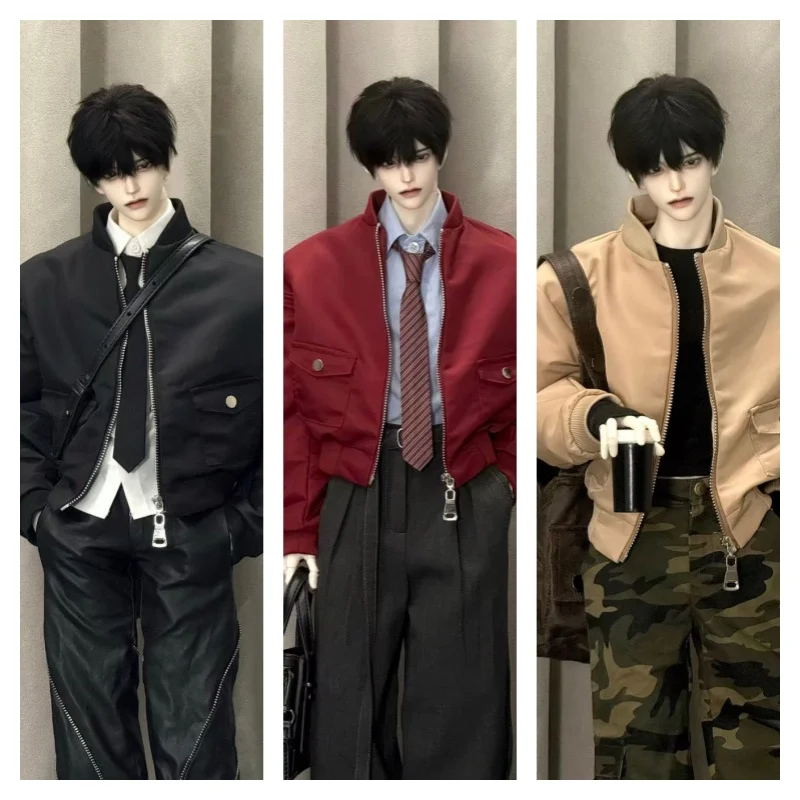 BJD Doll Clothes For 1/4 75cm 77cm Dolls Red Black Khaki Coat Jacket Dolls Clothing Accessories(Only Coat No Doll)