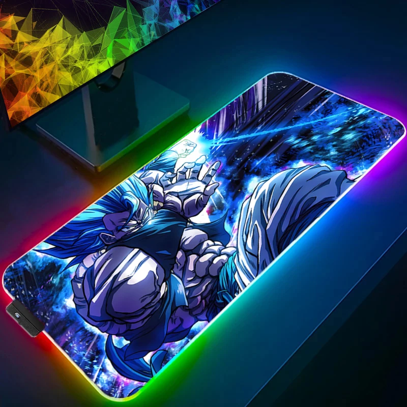 Mouse Pad RGB Dragon Ball Gaming Accessories Gabinete Gamer PC Computer Non-Slip Desk Mat Backlight Keyboard Tablet Mousepad LED