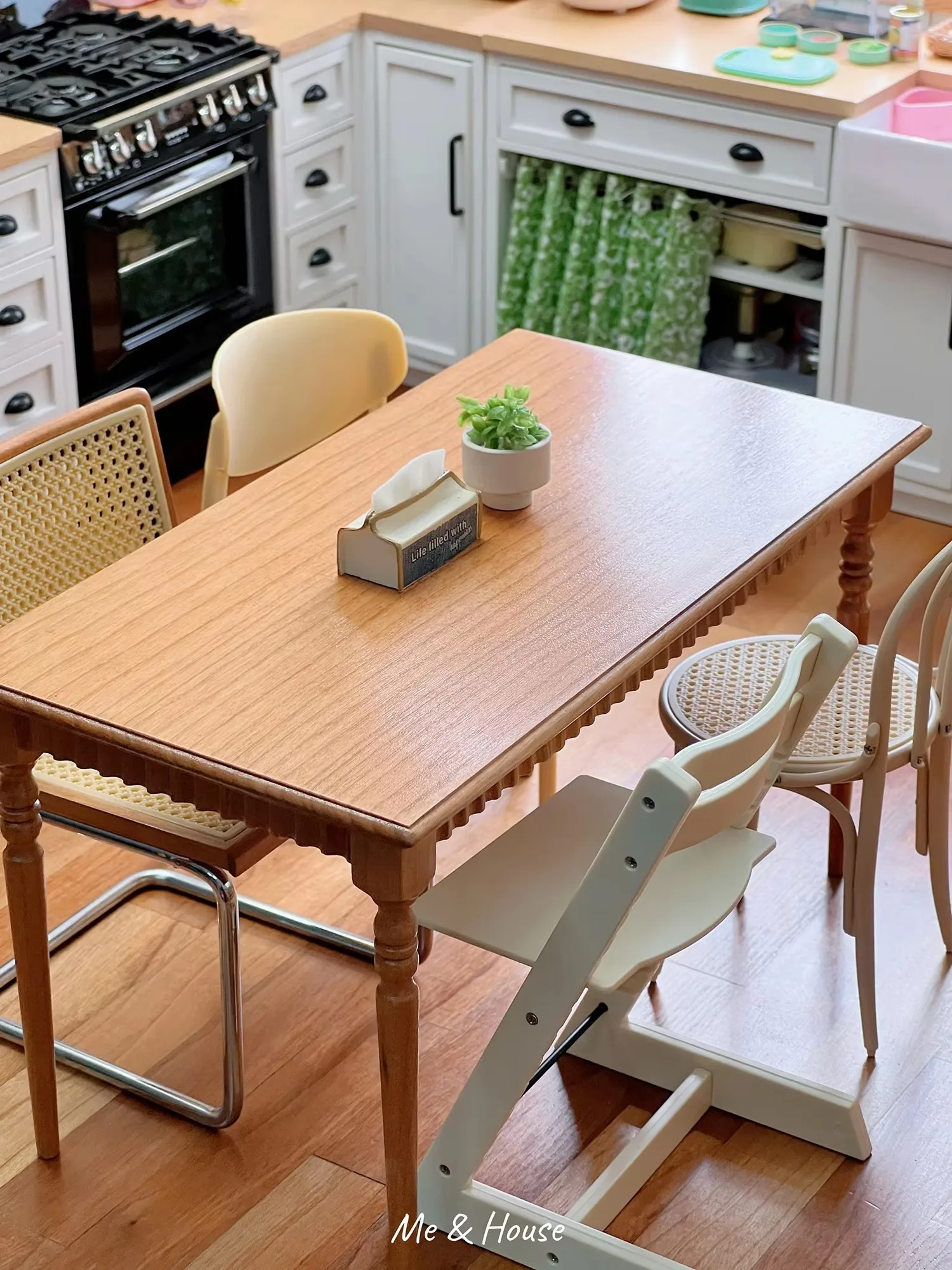 1:6 Doll House Furniture Accessories Kitchen Dining Table Bjd Ob11 Gsc Blyth Soldier Lol Dollhouse Miniature Scene Shooting Prop