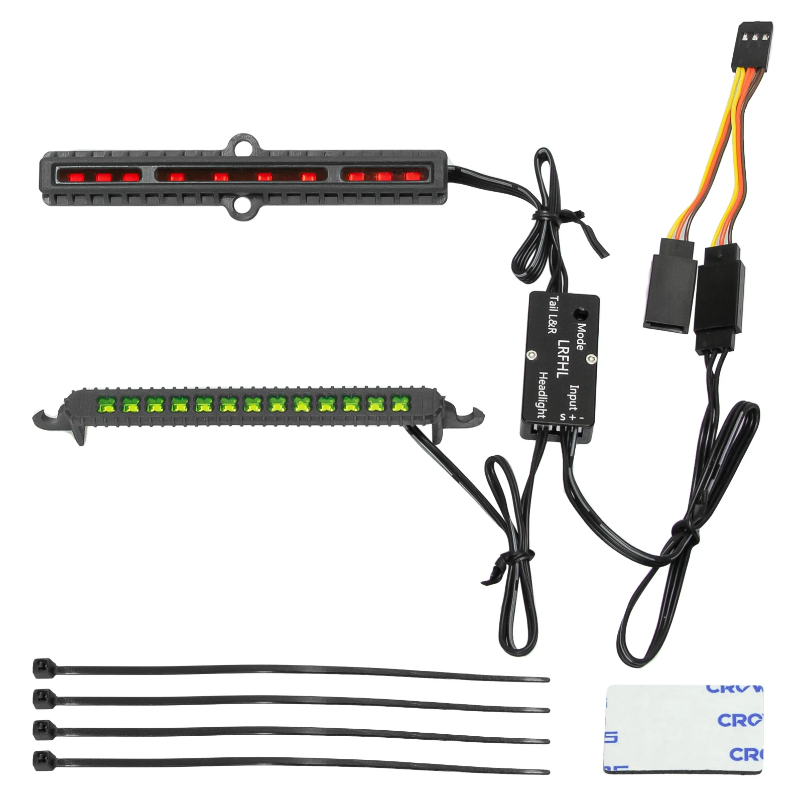 OKHL RC LED Lights Bar Front Rear Set Waterproof 2Pcs for 1/16 1/14 Traxxas Mojave Grom 4X4 Colored Spot Light Upgrade Parts
