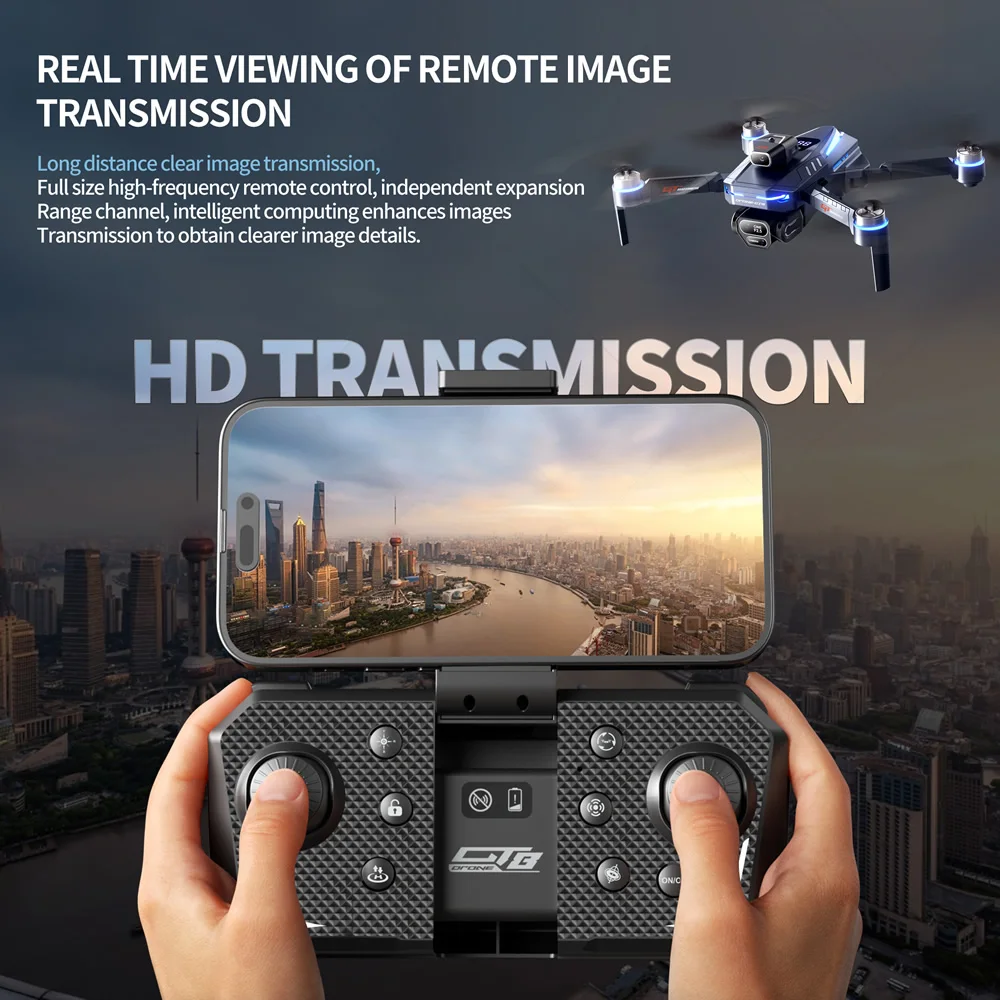 GT8 Mini Drone 4k WIFI FPV Easy Fly RC Helicopter Brushless ESC Lens Optical Flow Obstacle Avoidance Quadcopter With Dual Camera